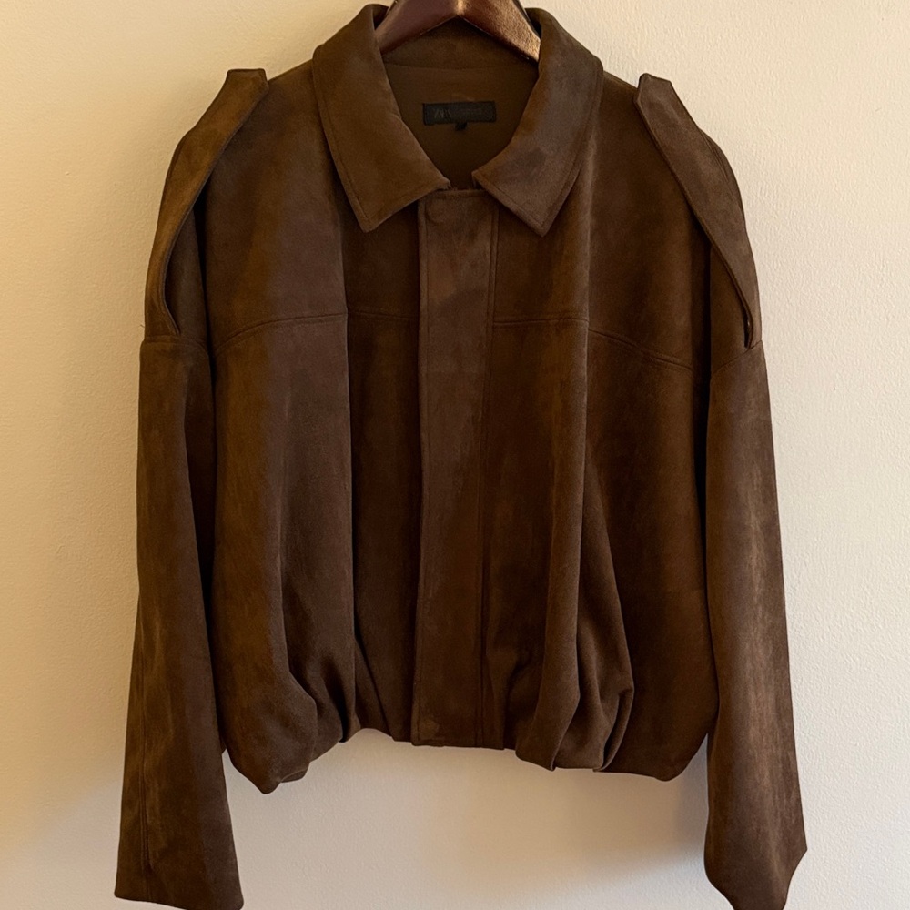 ZARA Brown Suede Jacket - LRG